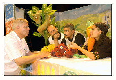 عرض مسرحية "مغامرات خضرا" في مسرح وسينماتك القصبة