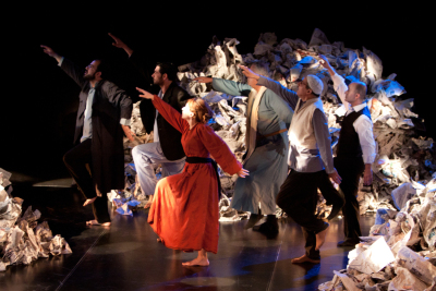 A Performance of a Play "Stories Under Occupation" at al-Kasaba Theatre and Cinemathique 