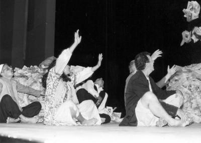 A Performance of a Play "Stories Under Occupation" at al-Kasaba Theatre and Cinemathique 