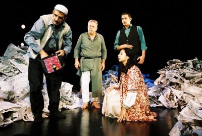 A Performance of a Play "Stories Under Occupation" at al-Kasaba Theatre and Cinemathique 