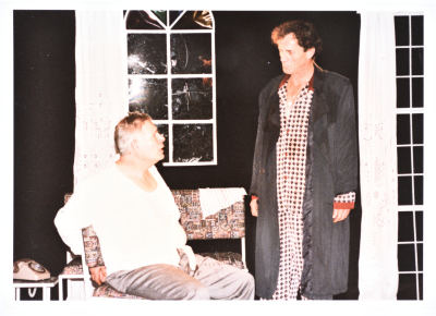The theatrical performance of "Death and the Maiden" at Al-Kasaba Theatre and Cinematheque