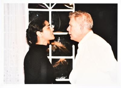 The theatrical performance of "Death and the Maiden" at Al-Kasaba Theatre and Cinematheque