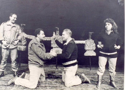 The theatrical performance of "Dead, but no Tombs"; by Paul Sarter, at Al-Kasaba Theatre and Cinematheque