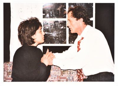 The theatrical performance of "Death and the Maiden" at Al-Kasaba Theatre and Cinematheque