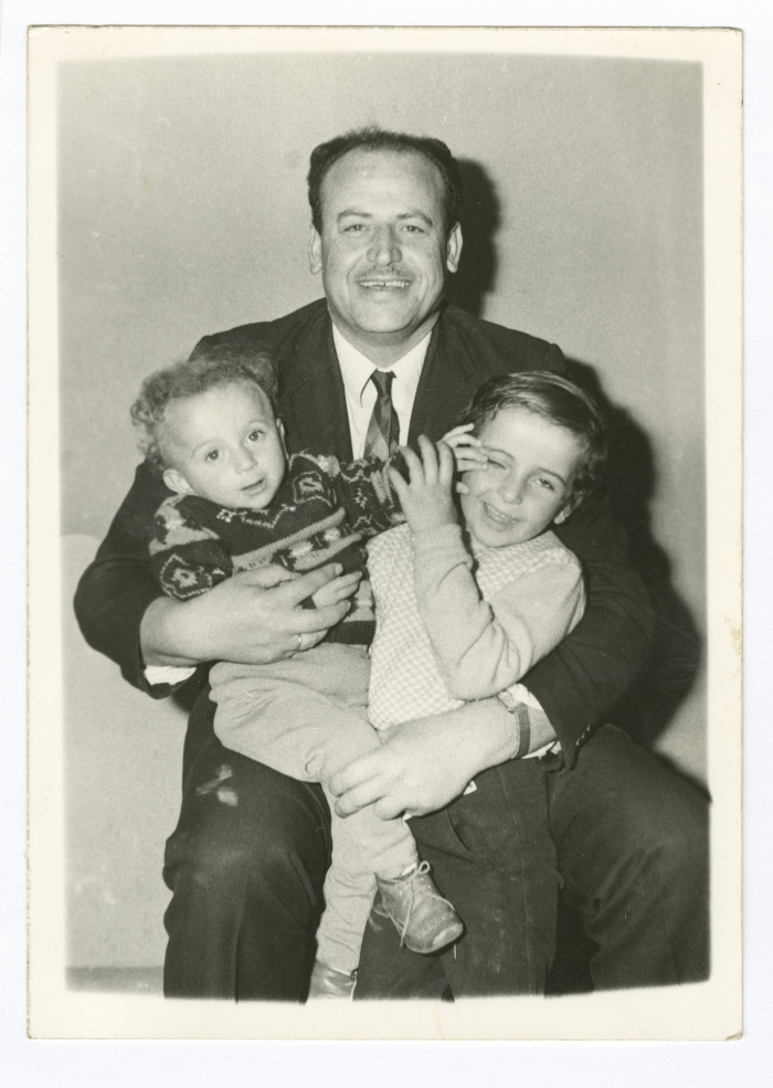Yasser Amro with His Son Thaer and Daughter Nisreen, 1960- 1969