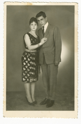Majed Talab and his Wife, Hebron, 1962