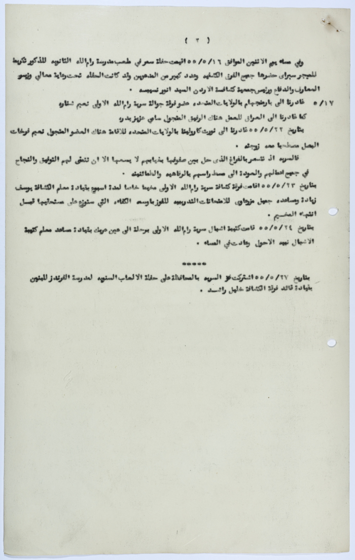 News on Sareyyet Ramallah-First Ramallah Group (FRG)