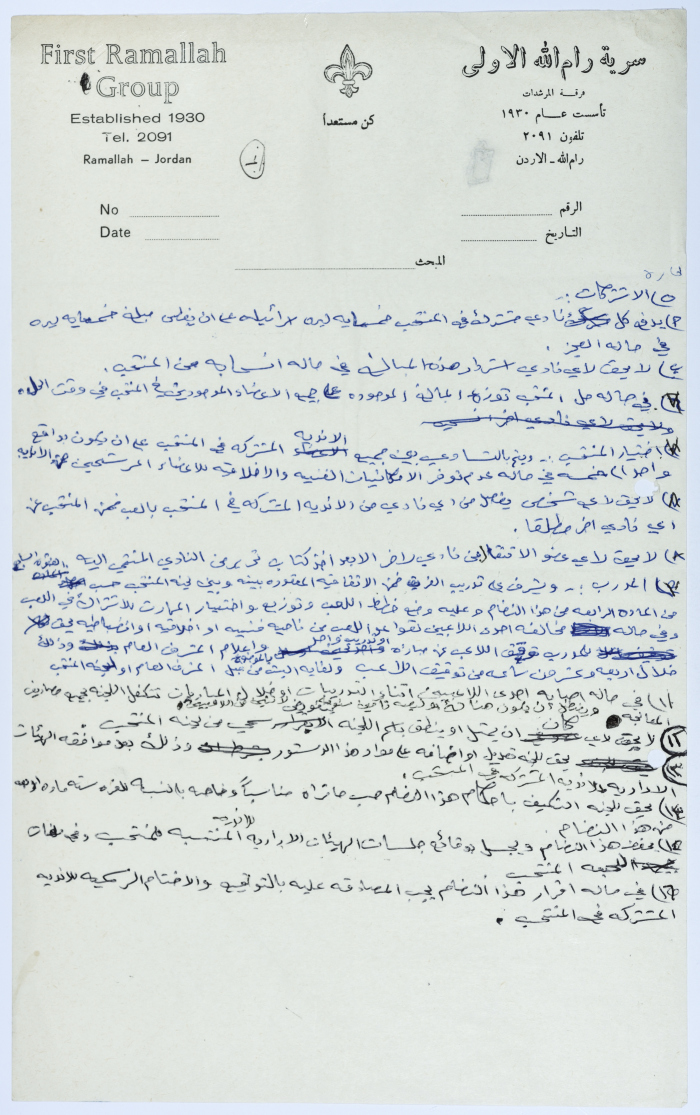 Rules of Procedure of the Ramallah Clubs' Team Issued by Sareyyet Ramallah-First Ramallah Group (FRG)