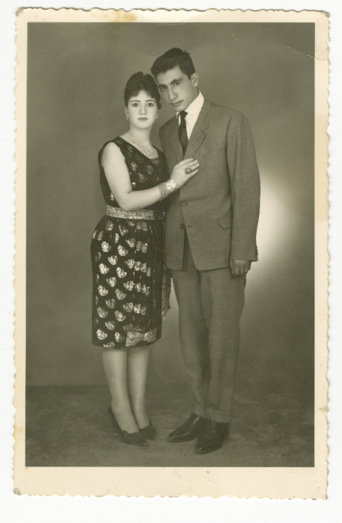 Majed Talab and his Wife, Hebron, 1962