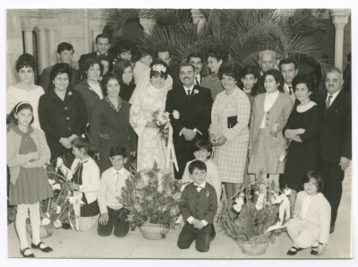 Maha El-Saca with her husband, Nader El-Saca in a family portrait