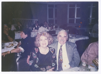 Maha El-Saca with her husband in a relative