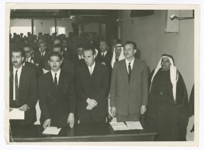 ياسر عمرو وزملاؤه الأعضاء بمجلس النواب الأردني، عمّان، 1963