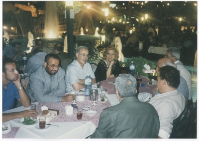Maha El-Saca with a Palestinian delegation, hosted by the Head of Palestinian Liberation Organization (PLO) in Syria