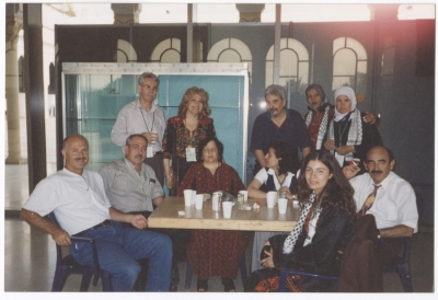 Maha El-Saca with a group of people at the International Youth Conference in Algeria
