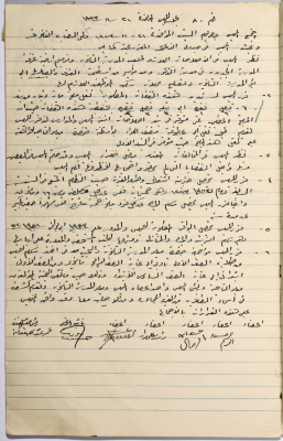 The Minutes of Session No. 80 of the Salfit Municipal Council, 21 November 1953