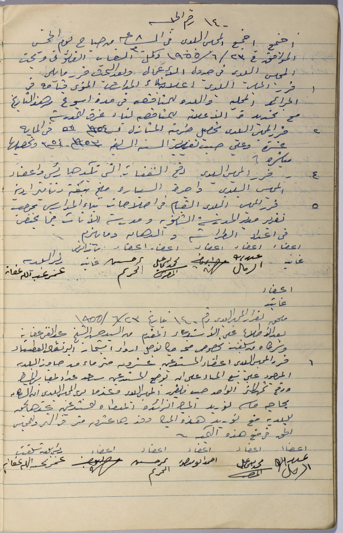 The Minutes of Session No. 140 of the Salfit Municipal Council, 23 June 1955