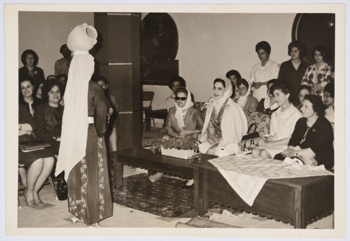 Queen Zein al-Sharaf accompanied by Zalekha Shuhabi in Jerusalem
