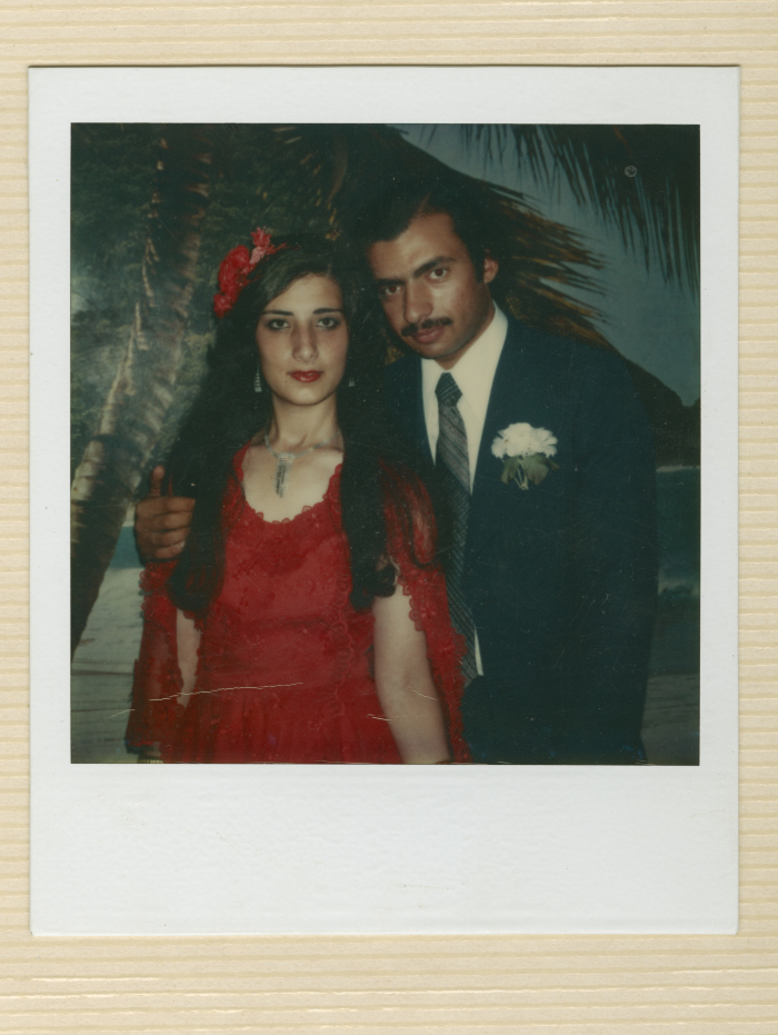 Marwan Amro with His Bride Faten, 1980- 1981