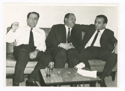 ياسر عمرو برفقة صلاح الدباغ وكمال ناصر، بيروت، 1969