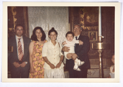 Nahla Qura's Father Hanna Hananya with Her Son Ayman in Beirut