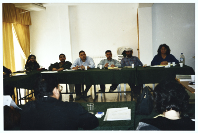 Nahla Qura in a Workshop in Ramallah Municipality