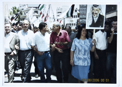 Participation in a March in Ramallah