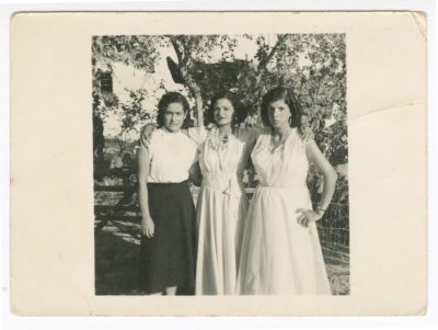 Nuzha and Huda Azar with a Friend, Gaza, 1965