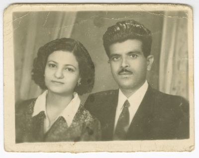 Dawood Azar and his Wife Huda, Gaza, 1950-1959