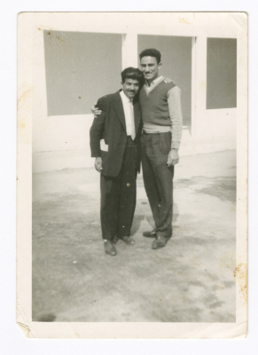 Dawood Azar and a Man, Gaza, 1970-1979