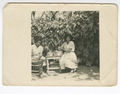 Nuzha Azar and Her Friend, Gaza, 1970-1979