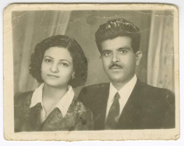 Dawood Azar and his Wife Huda, Gaza, 1950-1959