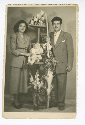 Dawood Azar and His Wife Huda with Their Son Khalil, Gaza