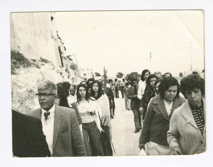 Palestinians Heading to Haifa on Palm Sunday, 1985