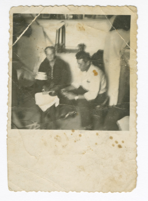 Iskandar abu Athahab and His Grandmother Adelle, Gaza, 1960-1969