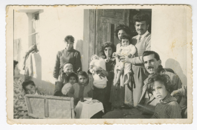 A Photograph of the Azar Family at Their Home in Gaza