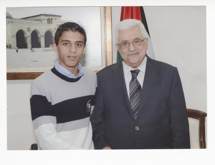 Tariq Azar with Mahmoud Abbas, Ramallah, 2014
