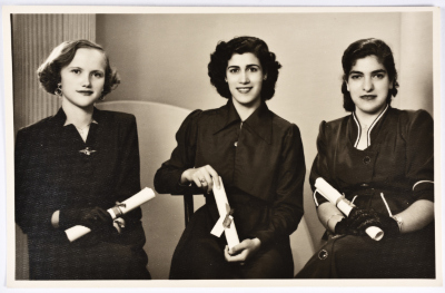 A Photograph of Layla Tarazy at Her Graduation from Schmidt College School for Girls in Jerusalem, 1957