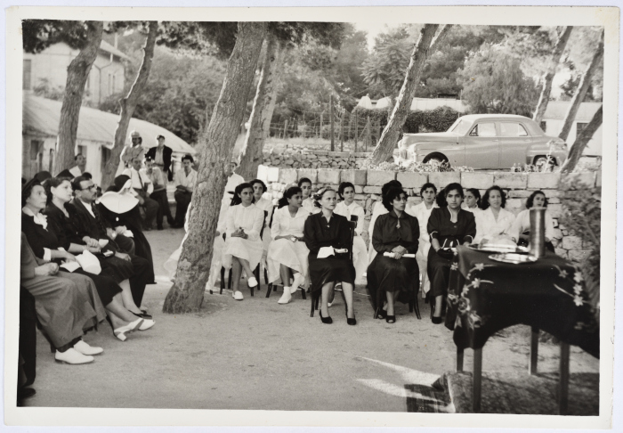 Layla Tarazi's Graduation from Schmidt-Schule Jerusalem in 1957