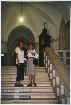 Layla Tarazi with Nada Abdulhadi in Front of Schmidt