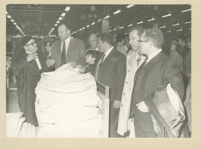 The Visit of a Delegation of the Federation of Palestinian Bar Association to a Textile Factory, Libya, 1971- 1972