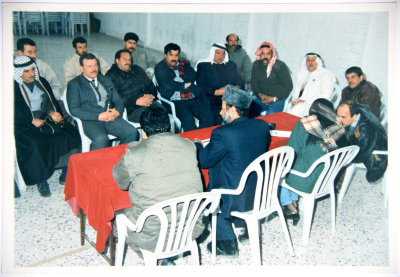 A Photograph of Muhammad Hasan Ghayth at a Tribal Conciliation Session in Hebron, 1970-1979