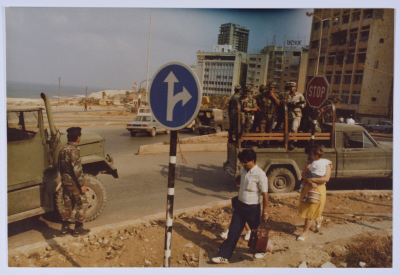 Military Vehicles and Armed Men, Burj al-Barajneh Camp, 1985- 1987