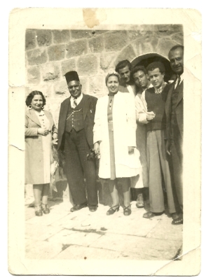 ممثلون مصريون في زيارة إلى فلسطين، 1942