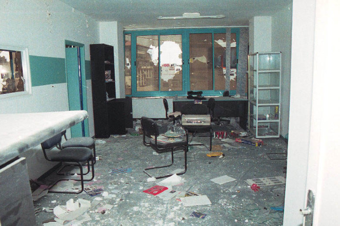 The destruction of Ramallah, in 2002