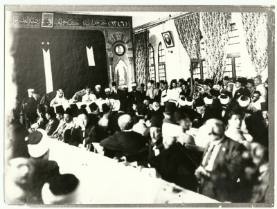 The Burial Ceremony of King Husayn ibn Ali, Rawdat al-Maaref College- Jerusalem, 1931