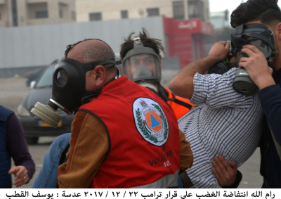 The injury of a young man during the clashess with Occupation Forces