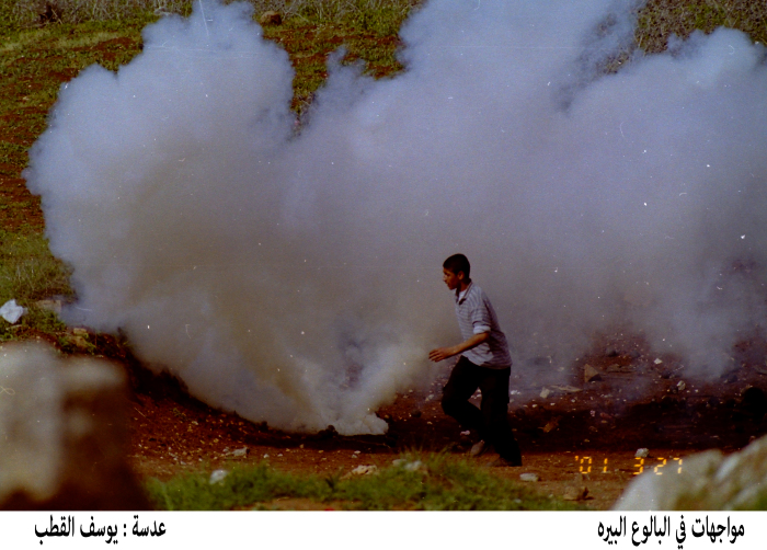 Young men in clashes with the Occupation Forces