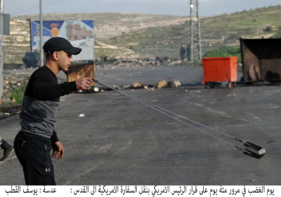 Young men in clashes with the Occupation Forces
