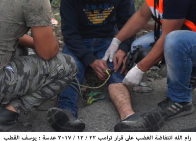 Young men in clashes with the Occupation Forces