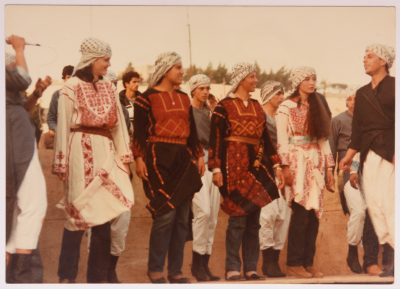 El-Funoun Palestinian Popular Dance Troupe at the College of Nursing in Al - Bireh